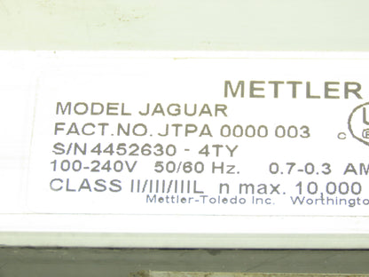 Mettler Toledo JTPA 0000 003 Jaguar Scale Operator Interface Controller 100-240V