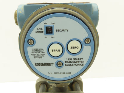 Rosemount 1151LT6SA0A22DL4C6Q Pressure Transmitter 42VDC 285PSI 3" Flange Mount