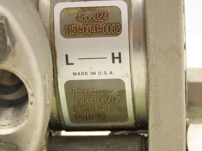 Rosemount 1151LT6SA0A22DL4C6Q Pressure Transmitter 42VDC 285PSI 3" Flange Mount