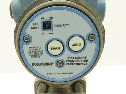 Rosemount 1151LT6SA0A22DL4C6Q Pressure Transmitter 42VDC 285PSI 3" Flange Mount