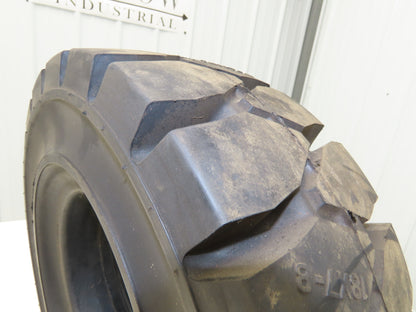 GS-Solid 18X7-8 4.33 Forklift Tire Resilient Solid Traction Black
