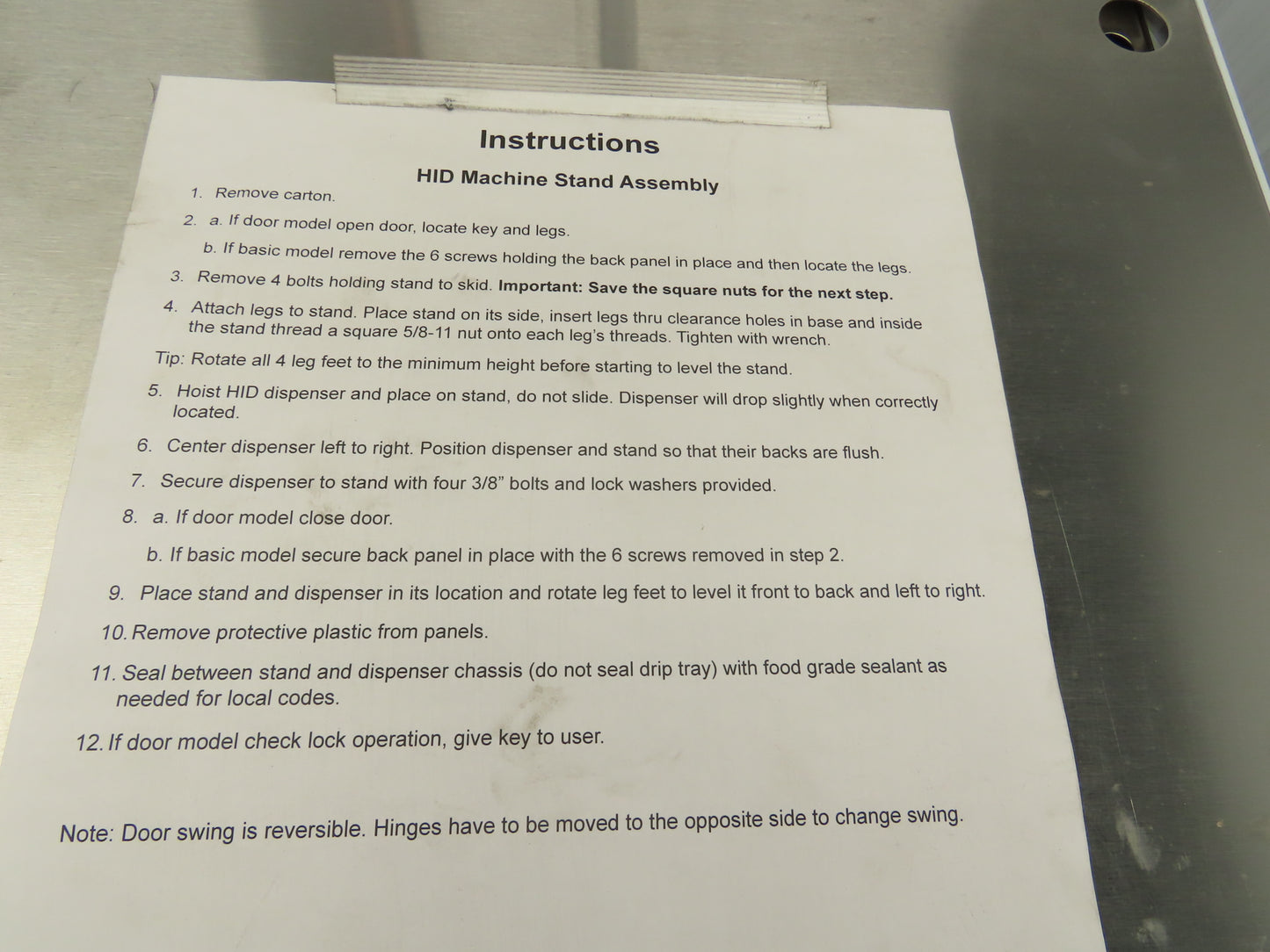 Scotsman HST16-A Stationary Cabinet Stand for HID312 Ice Maker 16.5"x23.75"x32"H