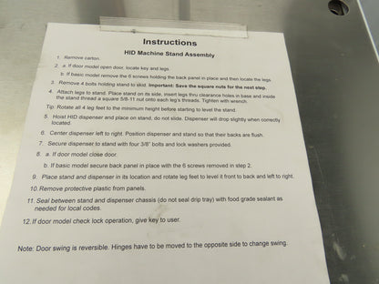 Scotsman HST16-A Stationary Cabinet Stand for HID312 Ice Maker 16.5"x23.75"x32"H