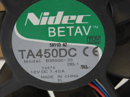 Nidec TA450DC Cooling Fan 4-1/2" 12VDC 1.40A 4-3/4" x 4-3/4" OD Lot of 20