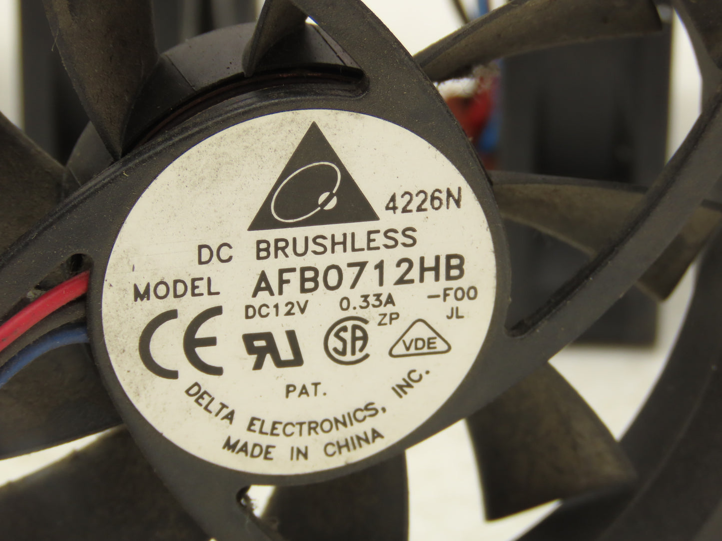 Delta Electronics AFB0712HB Cooling Fan Brushless 2-1/2" 12VDC .33A Lot of 12