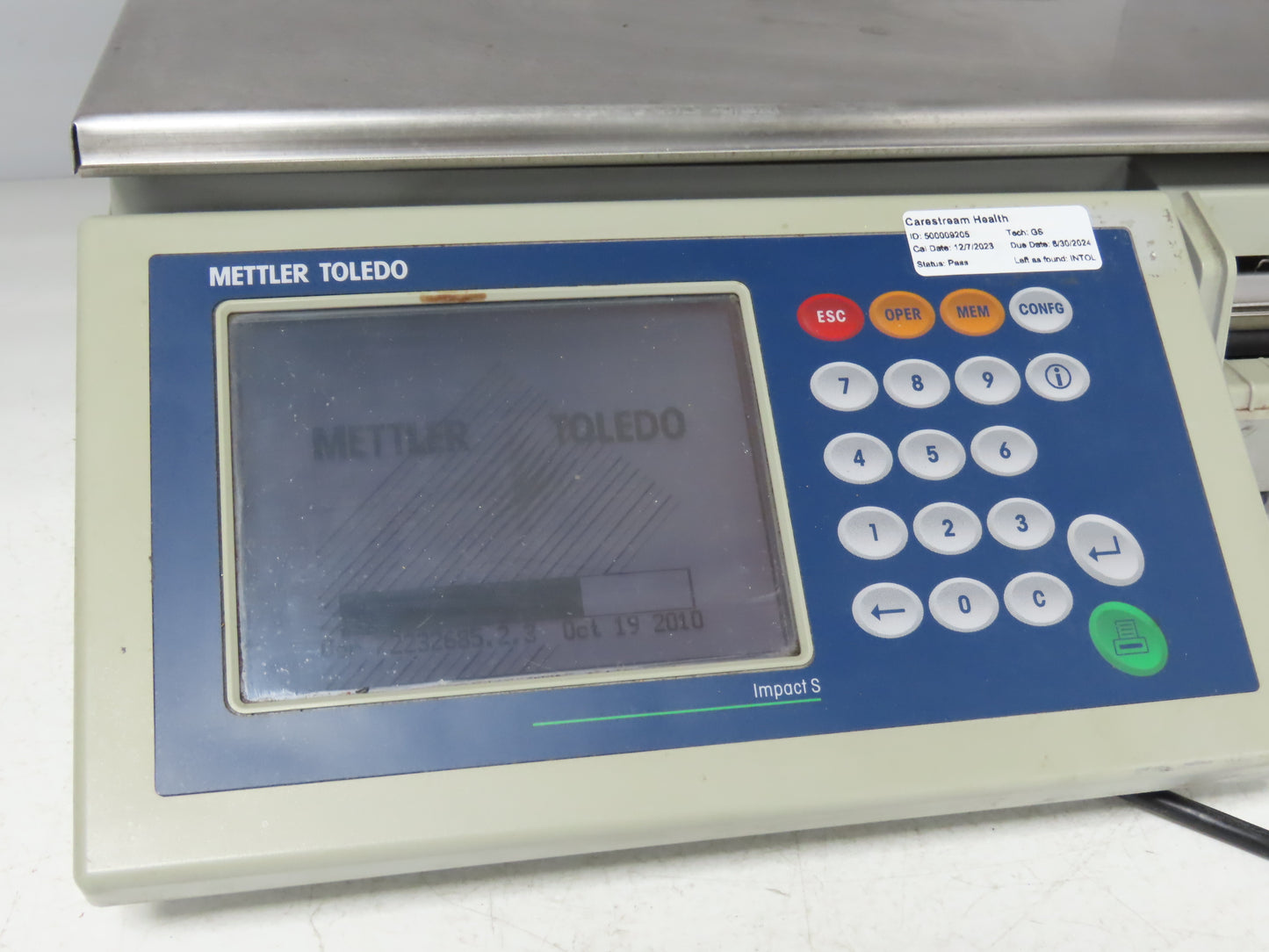 Mettler Toledo PACT-S Scale Touch screen with Printer Impact S