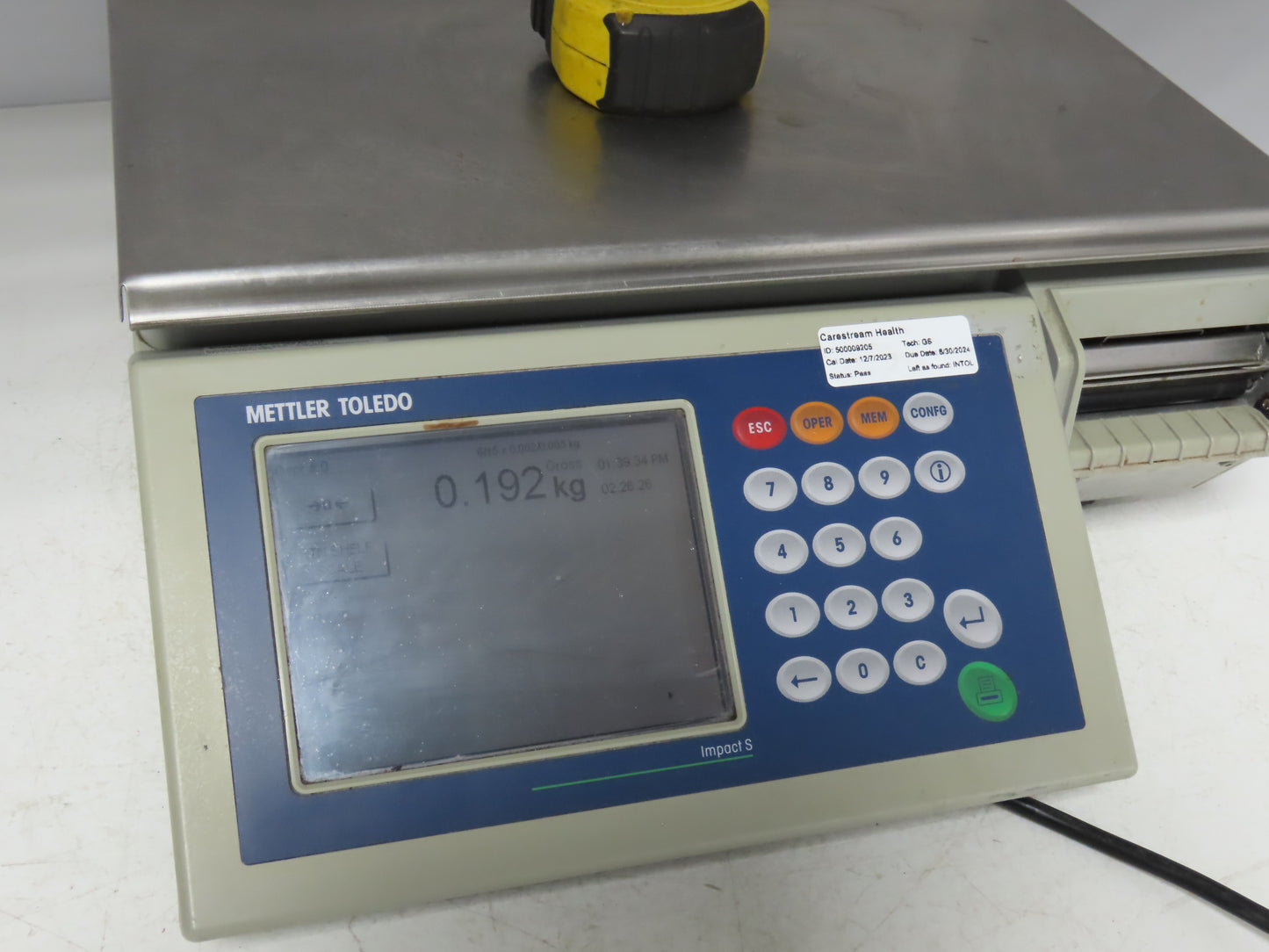 Mettler Toledo PACT-S Scale Touch screen with Printer Impact S