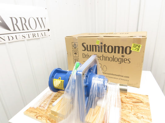 Sumitomo CVFJS-6165DCY-143 Inline Gearbox Reducer 143:1 Ratio 4Hp 12 RPM 182TC