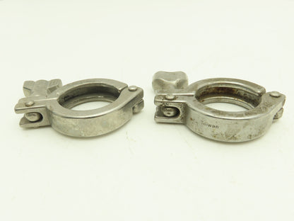 1.5" Tri Clover Clamp Stainless Steel Sanitary Flange 5/16 Thumb Screw Lot of 15