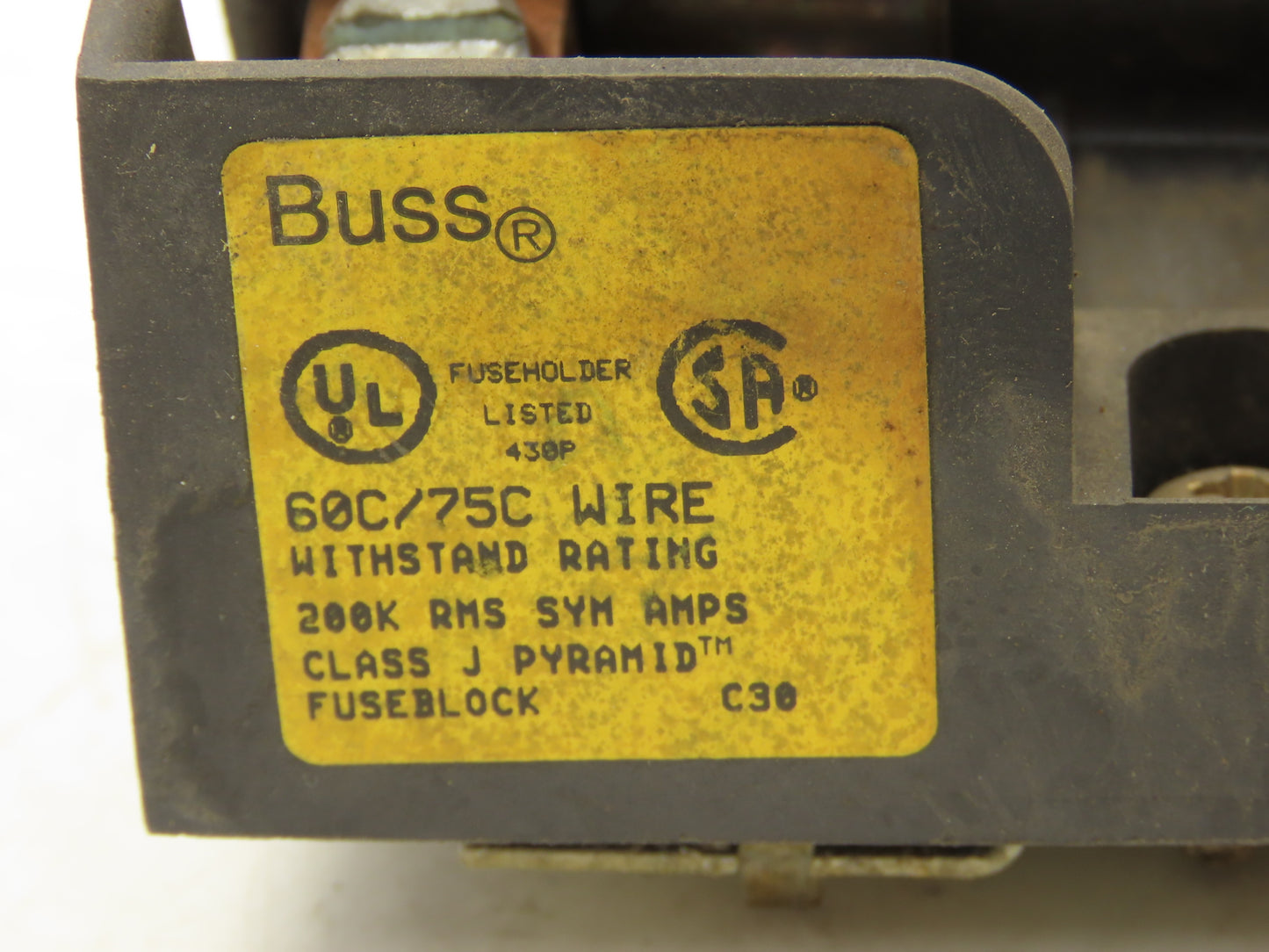 Bussmann JP60030-3CORA Pyramid /Open Style Fuse Block 600V-30A 3 Pole Lot of 6