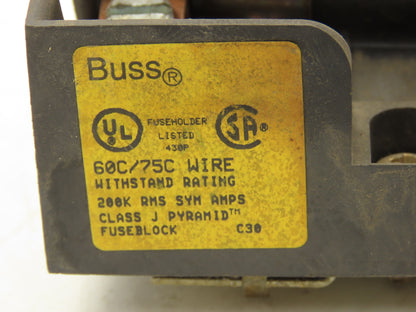 Bussmann JP60030-3CORA Pyramid /Open Style Fuse Block 600V-30A 3 Pole Lot of 6