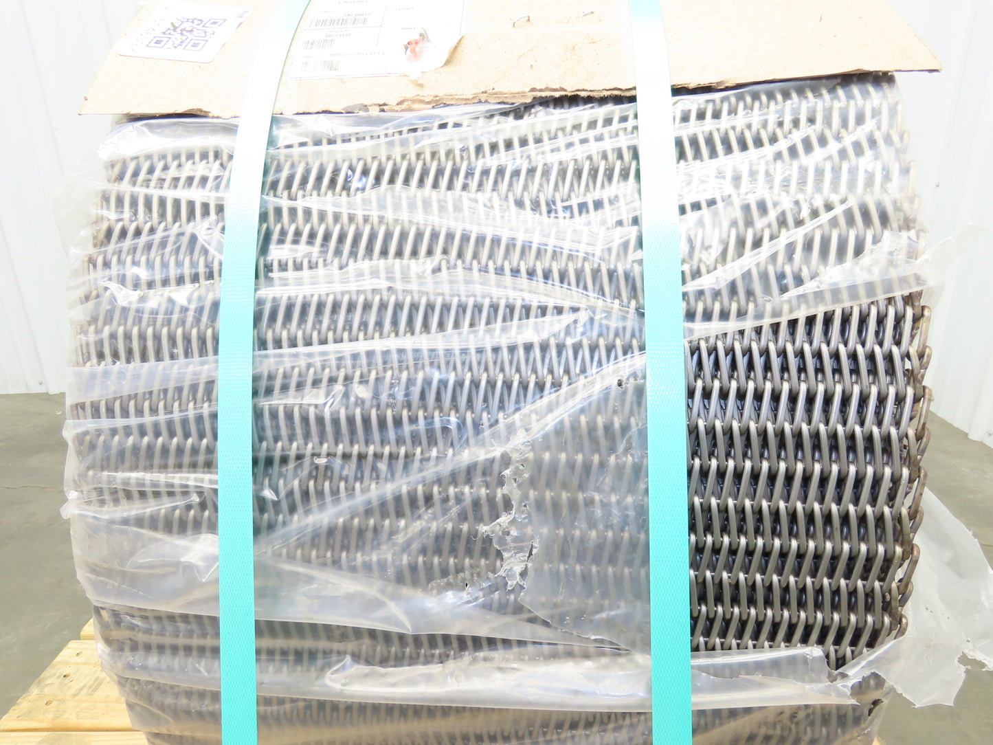 Cambridge T314-18 FBFS Stainless Wire Mesh Furnace Flat Conveyor Belt 18"x 140'