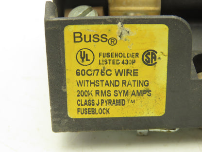 Bussmann JP60030-3CORA Pyramid /Open Style Fuse Block 600V-30A 3 Pole Lot of 8