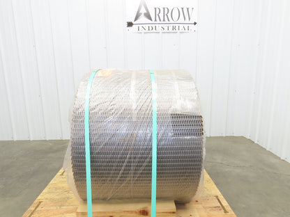 Cambridge T314-24 FBFS Stainless Wire Mesh Furnace Flat Conveyor Belt 24"x 150'