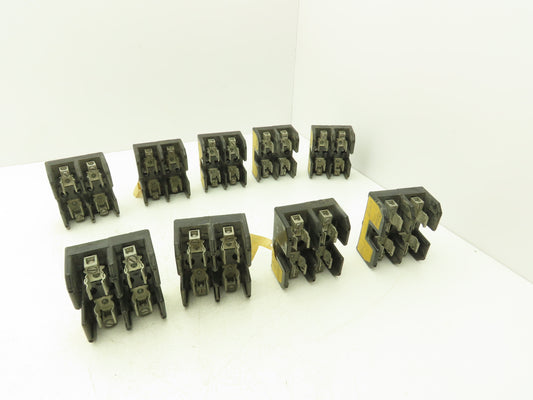 Bussmann J60030-2CR Fuse Block Panel Mount Class J 2 Pole 30A 600V Lot of 9