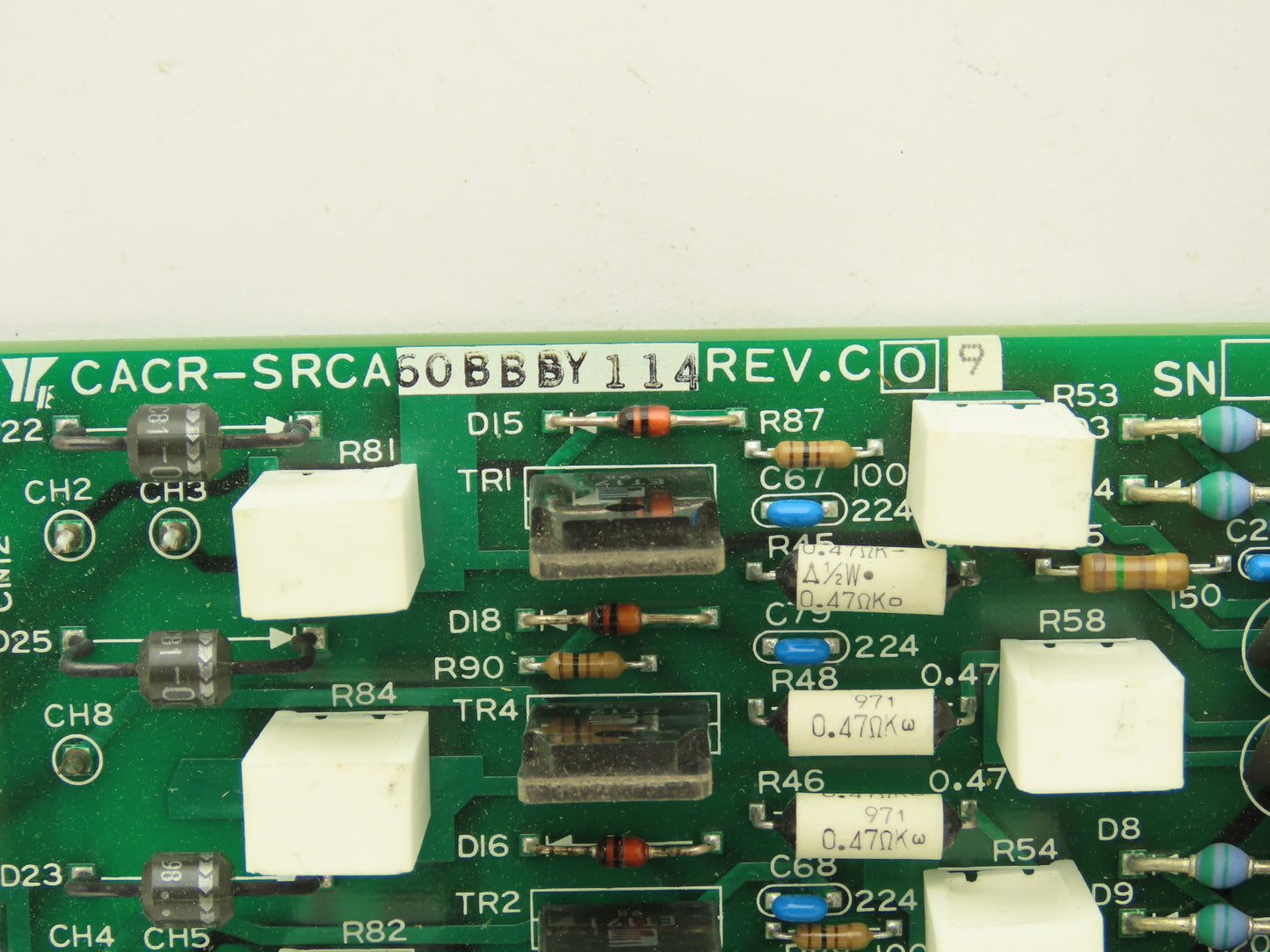 Yaskawa CACR-SRCA60BBBY114 Printed Circuit Board PCB Control Interface Rev C
