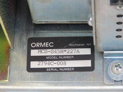 Ormec MCS-S45H*227A AC Servo Motor Drive Controller Helical Chopper