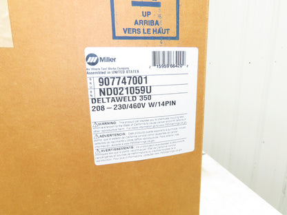 Miller Deltaweld 350 Mig Welder 350A DC Arc 208/230/460VAC Power Unit