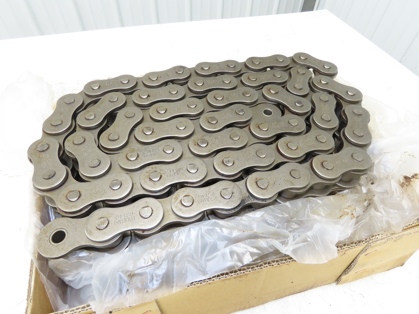 Tsubaki RS140-3-RP 3 Strand Roller Chain 1-3/4" Pitch Riveted 1" Roller 10 Feet