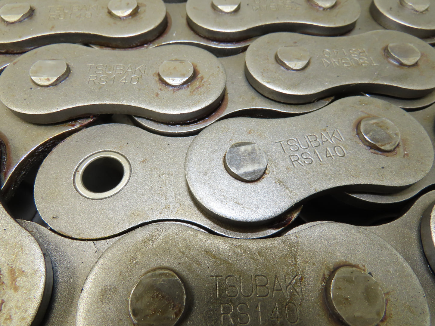 Tsubaki RS140-3-RP 3 Strand Roller Chain 1-3/4" Pitch Riveted 1" Roller 10 Feet
