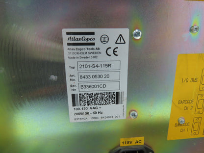 Atlas Copco 2101-S4-115R Tensor S4 Power Focus Nutrunner Controller 115VAC