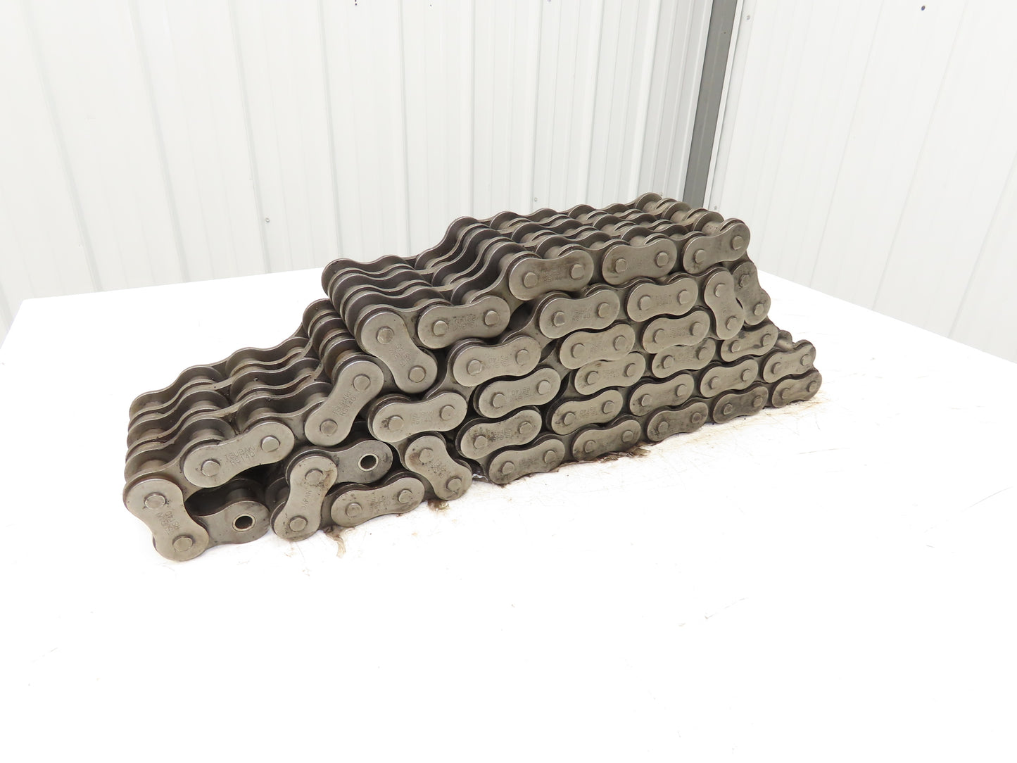 Tsubaki RS140-3-RP 3 Strand Roller Chain 1-3/4" Pitch Riveted 1" Roller 10 Feet