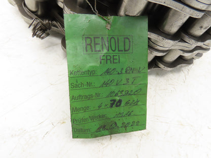 Renold 140 -3 V 3 Strand Roller Chain 1-3/4" Pitch Riveted 1" Rollers 10 Feet
