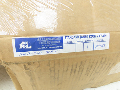 Allied Locke 140H-XDO-3CP 3 Strand Roller Chain 1-3/4" Pitch 1" Rollers 10 Feet