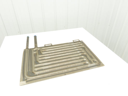 19"x 29" Plate Coil Immersion Heat Exchanger 1"x 3/4" NPT Pipe