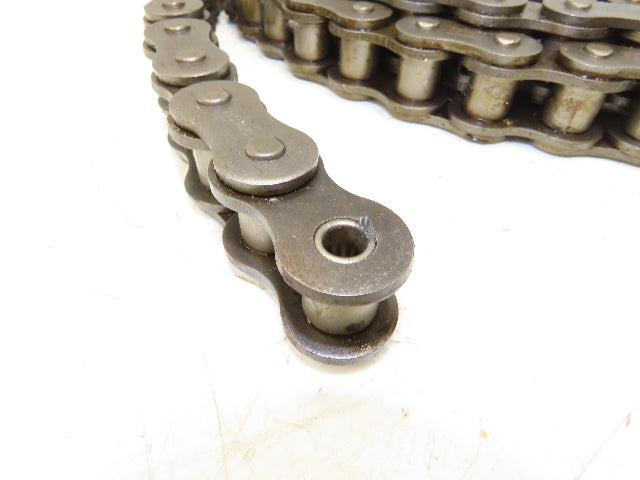 RS100 Roller Chain 1 Strand 1.250" Pitch 3/4" Rollers Taken From Reel 11' 6"