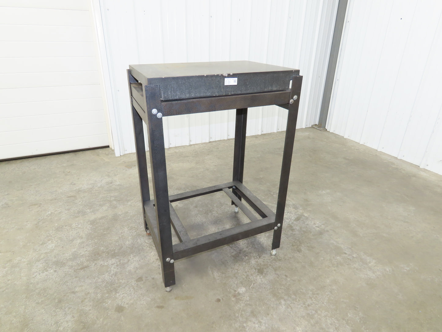 Granite Surface Inspection Plate 24 x 18 x 3" Black 2 Ledge Metal Stand