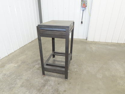 Granite Surface Inspection Plate 24 x 18 x 3" Black 2 Ledge Metal Stand