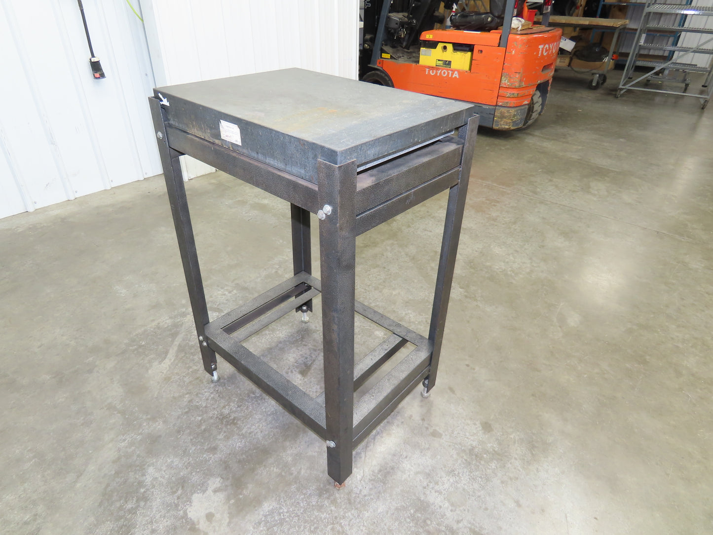 Granite Surface Inspection Plate 24 x 18 x 3" Black 2 Ledge Metal Stand