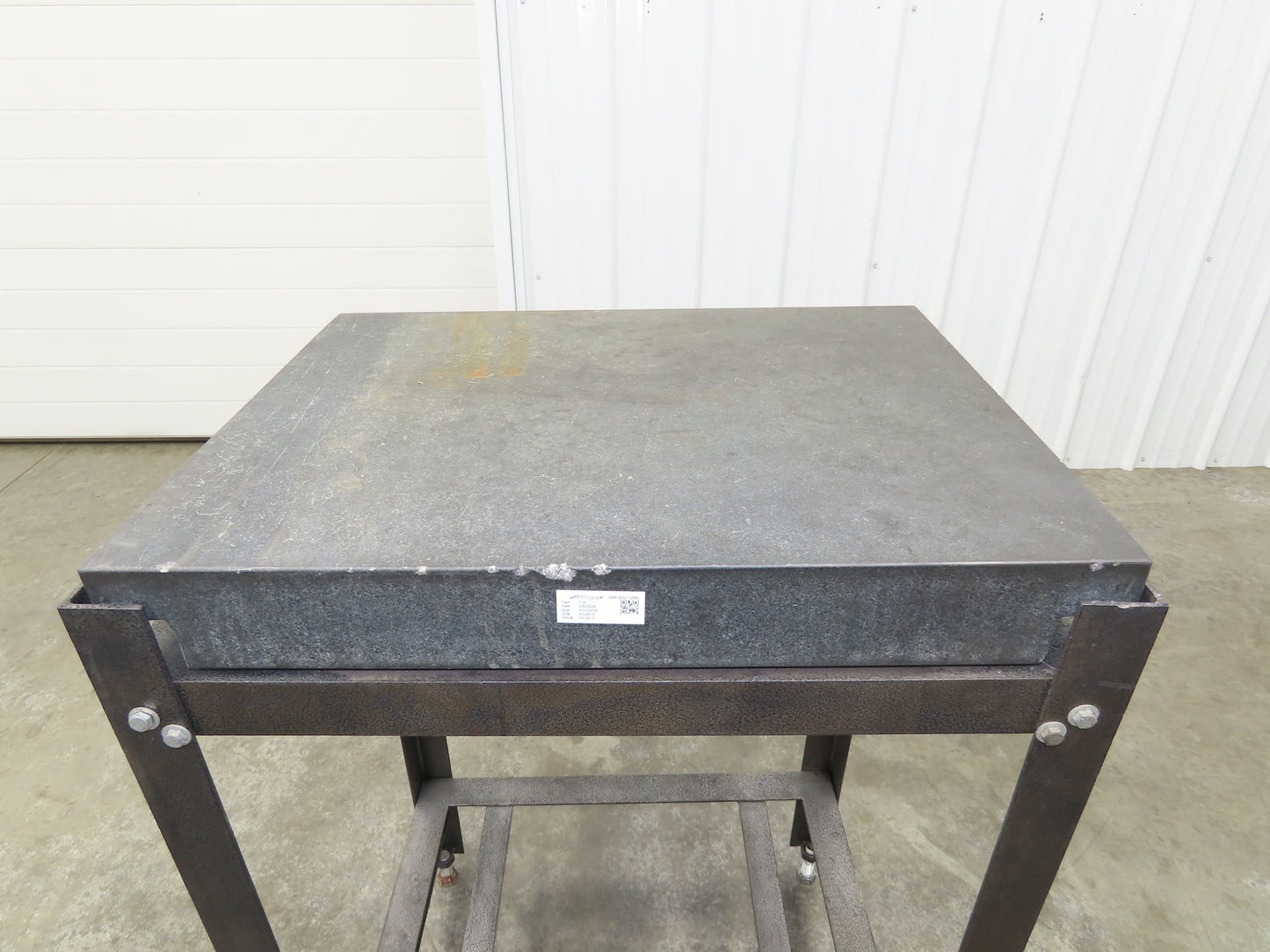 Granite Surface Inspection Plate 24 x 18 x 3" Black 2 Ledge Metal Stand