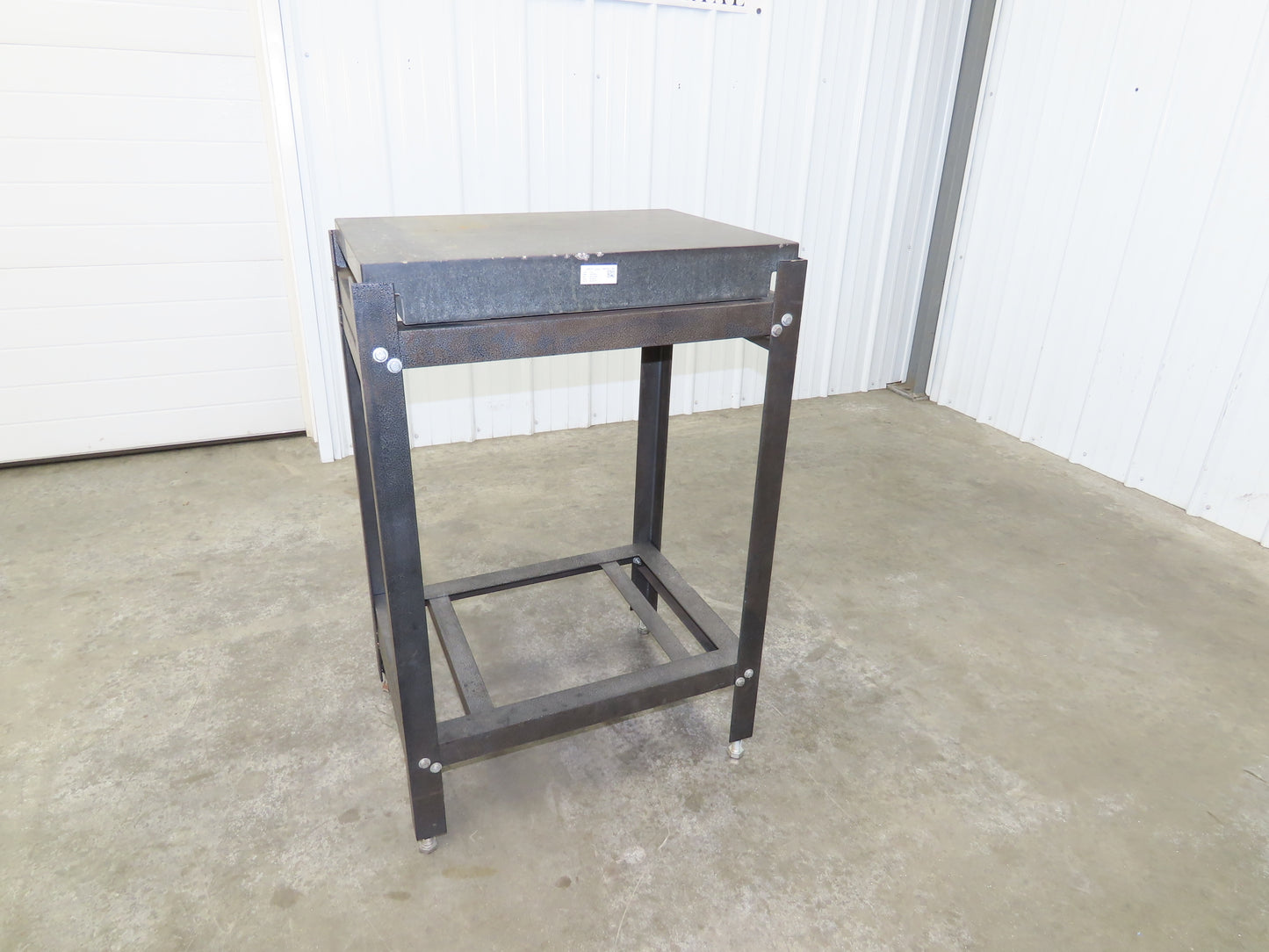 Granite Surface Inspection Plate 24 x 18 x 3" Black 2 Ledge Metal Stand