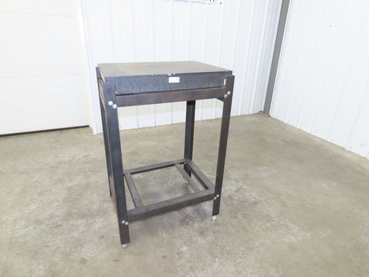Granite Surface Inspection Plate 24 x 18 x 3" Black 2 Ledge Metal Stand