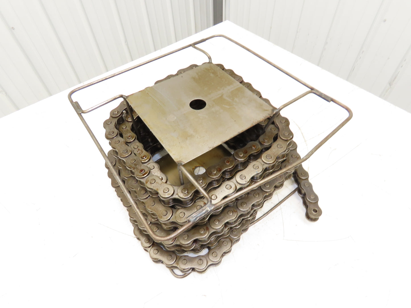 RS100 Roller Chain 1 Strand 1.250" Pitch 3/4" Rollers Large Reel 36 Feet Length