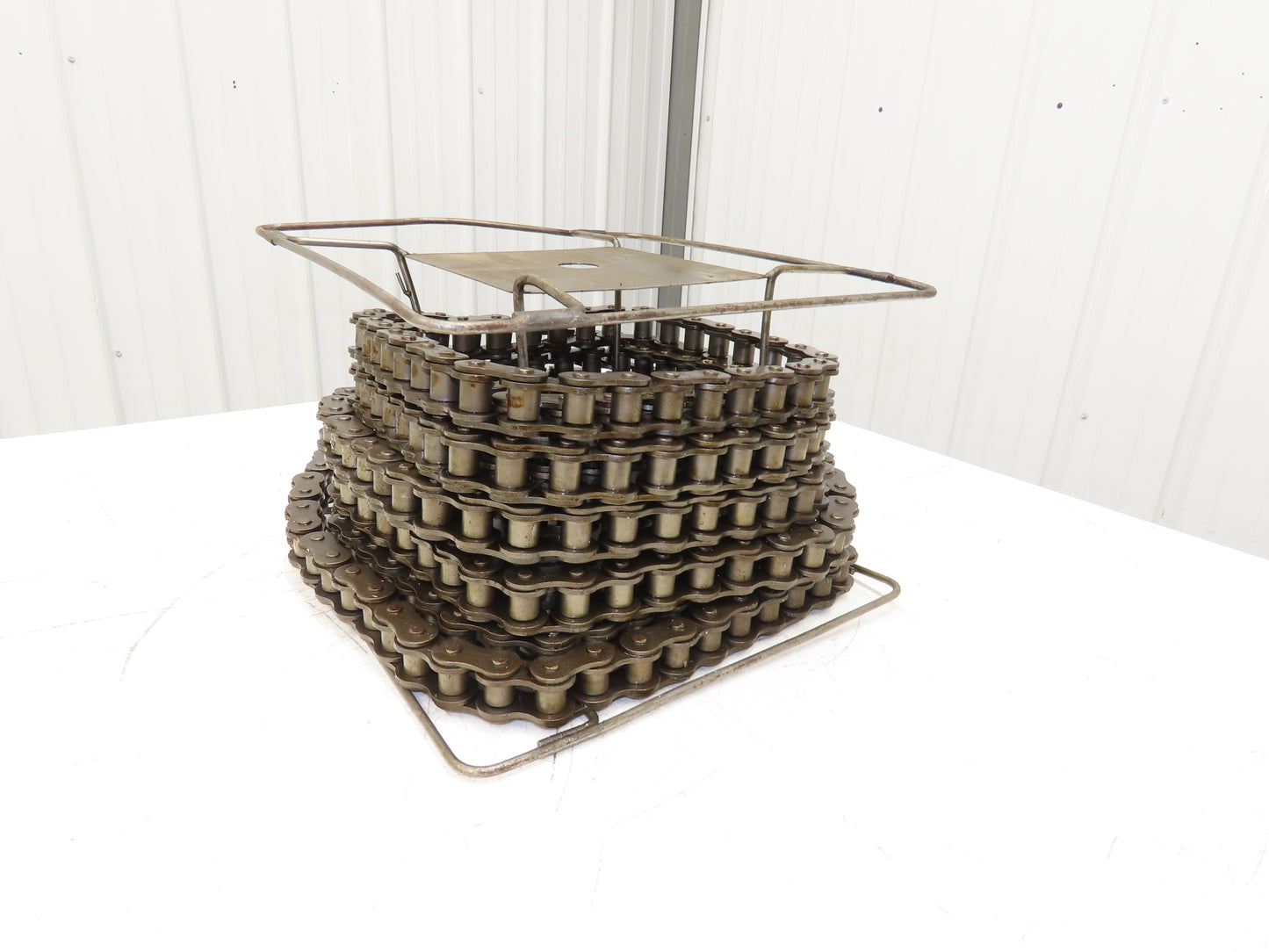 RS100 Roller Chain 1 Strand 1.250" Pitch 3/4" Rollers Large Reel 36 Feet Length