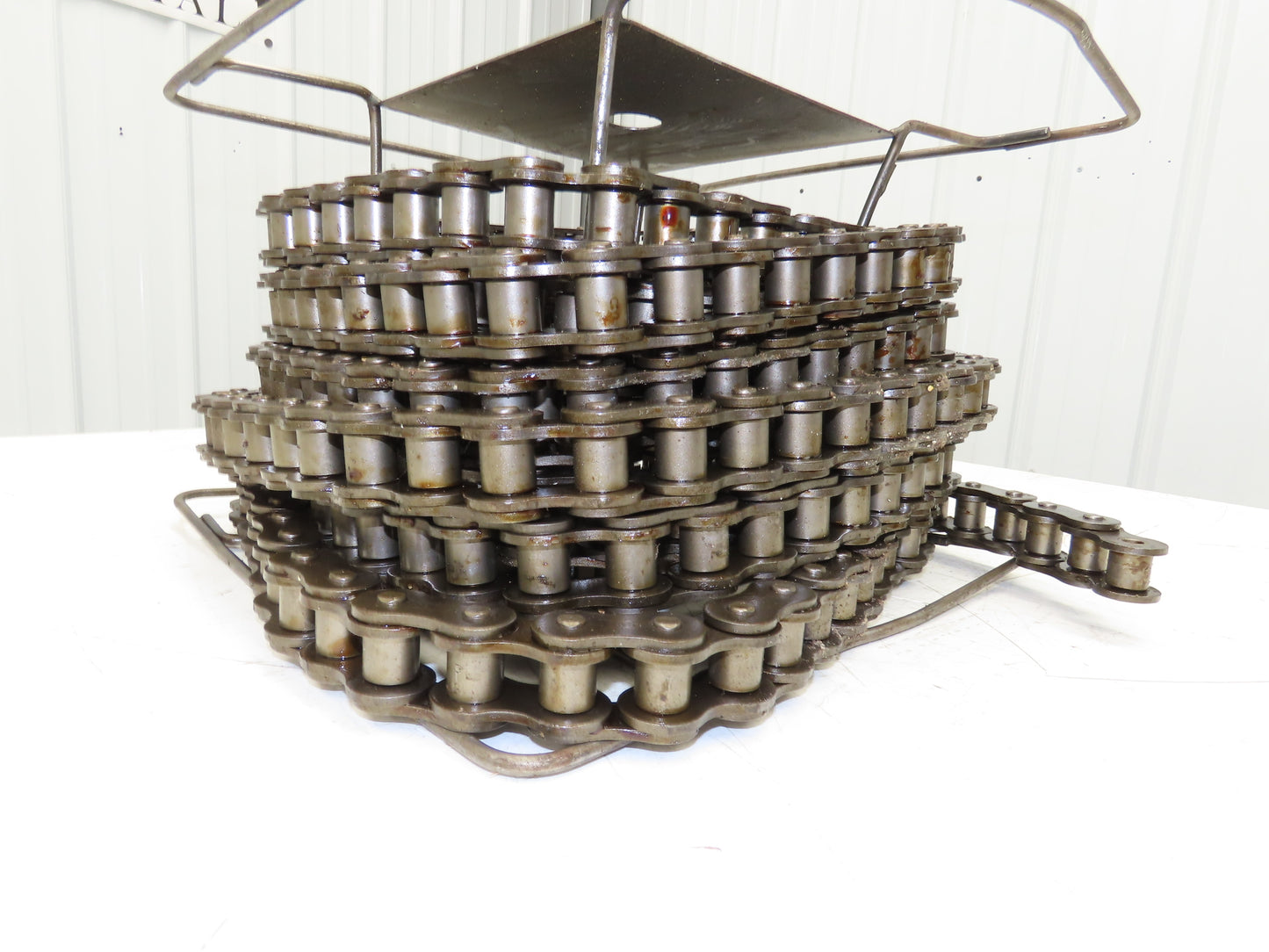 RS100 Roller Chain 1 Strand 1.250" Pitch 3/4" Rollers Large Reel 36 Feet Length