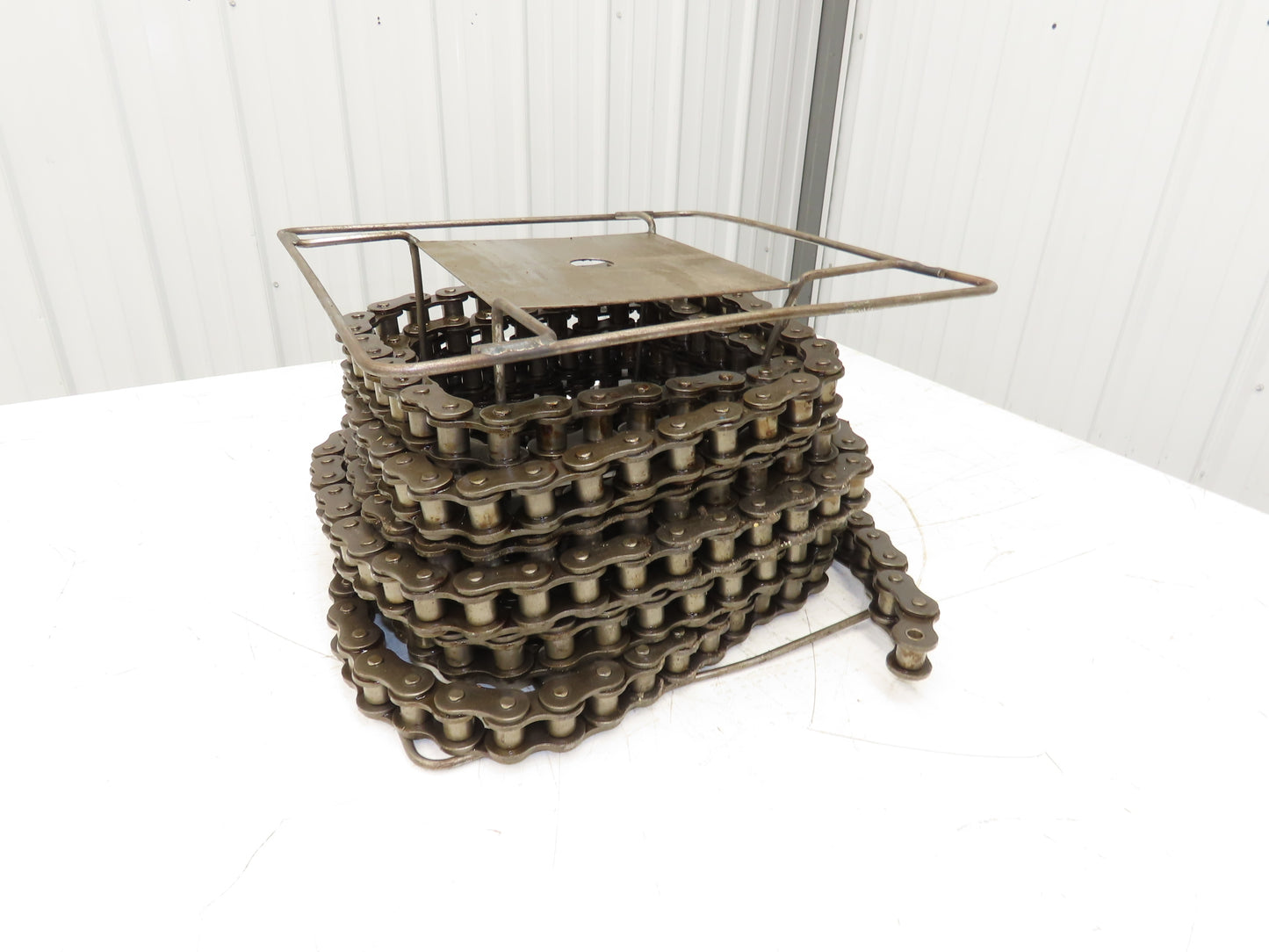 RS100 Roller Chain 1 Strand 1.250" Pitch 3/4" Rollers Large Reel 36 Feet Length