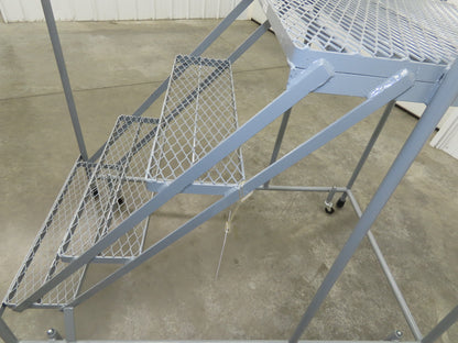 Uline H-1082-20 Rolling Ladder 4 Step 20" Work Platform 40" Top Step 450lbs Cap