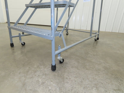Uline H-1082-20 Rolling Ladder 4 Step 20" Work Platform 40" Top Step 450lbs Cap