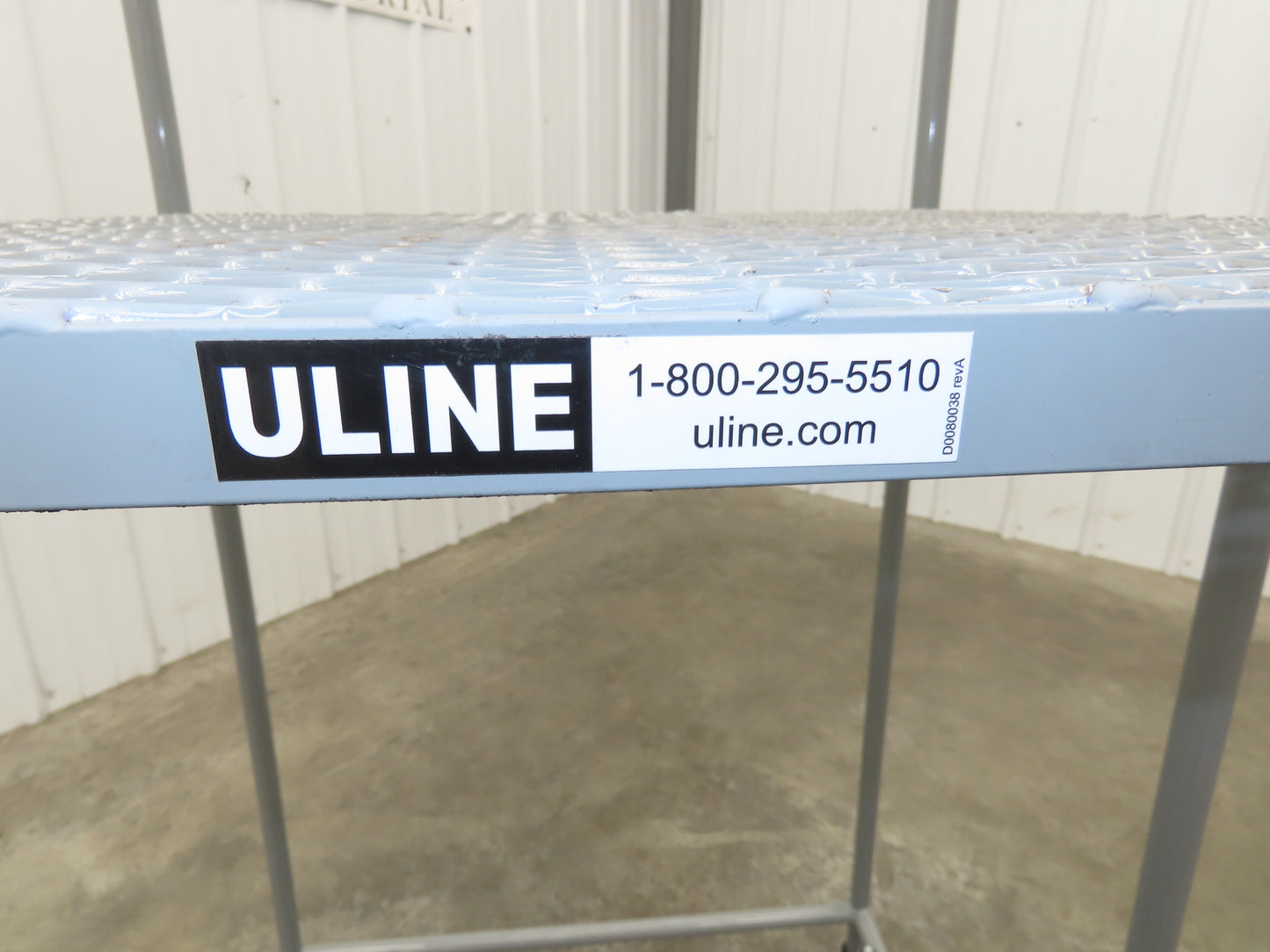 Uline H-1082-20 Rolling Ladder 4 Step 20" Work Platform 40" Top Step 450lbs Cap