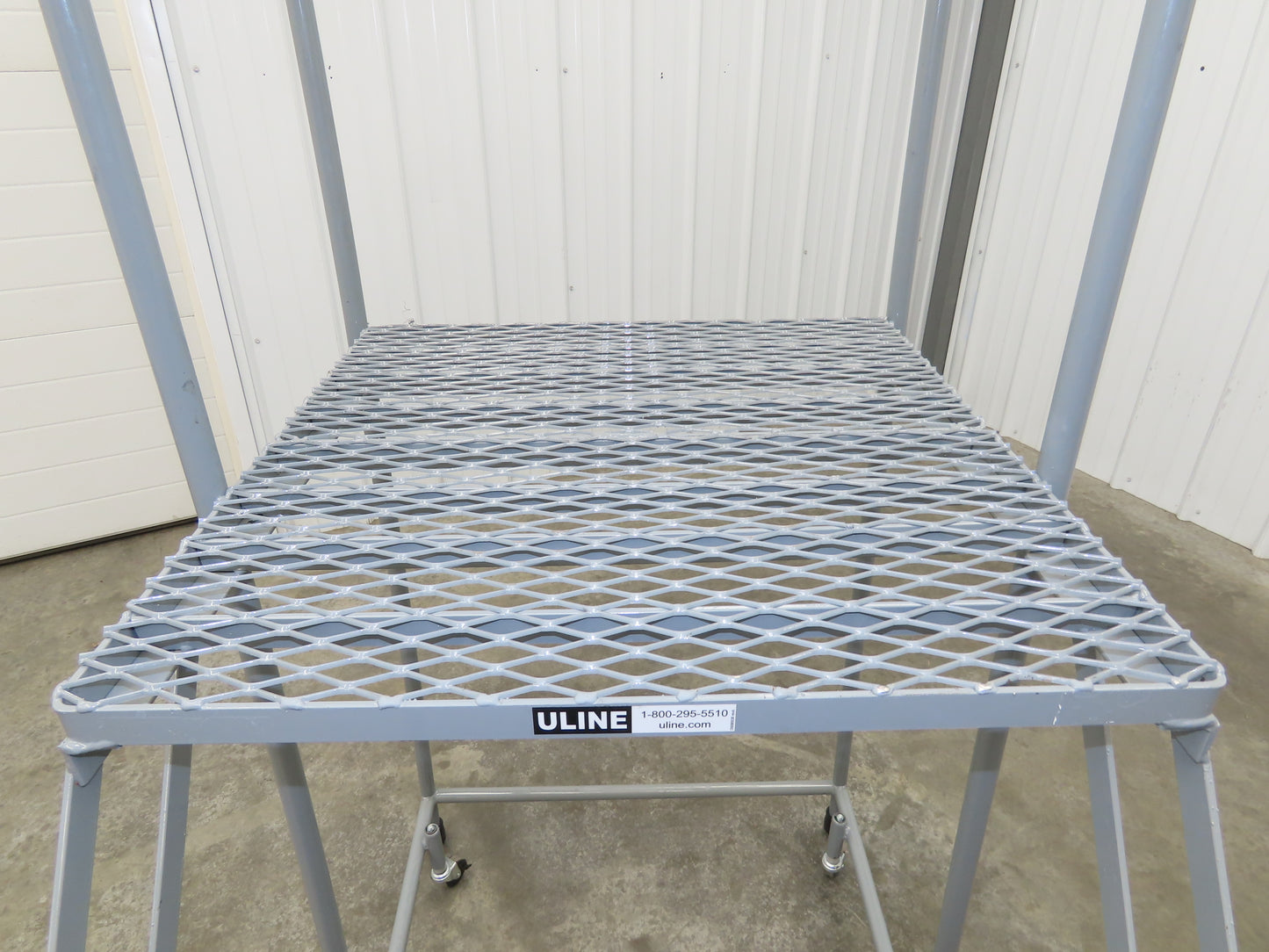 Uline H-1082-20 Rolling Ladder 4 Step 20" Work Platform 40" Top Step 450lbs Cap