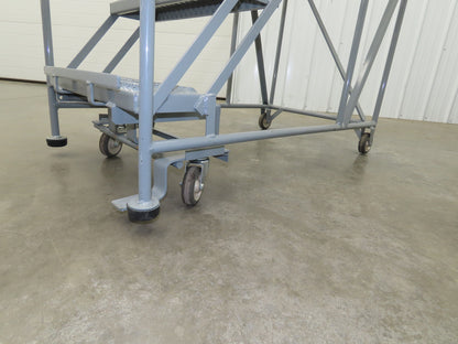 Uline H-7919 Rolling Ladder 4 Step 36" Work Platform 40" Top Step 800lbs Cap