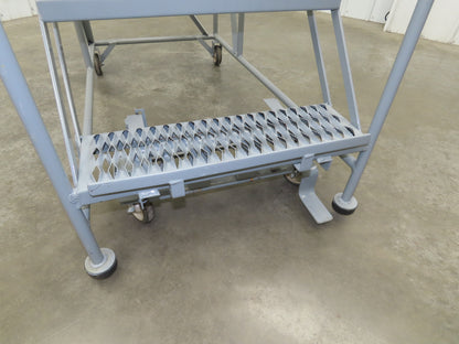 Uline H-7919 Rolling Ladder 4 Step 36" Work Platform 40" Top Step 800lbs Cap