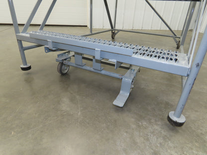 Uline H-1868 Rolling Ladder 4 Step 36" Work Platform 40" Top Step 800lbs Cap