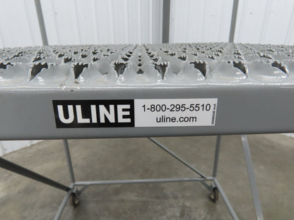 Uline H-1868 Rolling Ladder 4 Step 36" Work Platform 40" Top Step 800lbs Cap