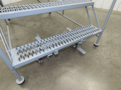 Uline H-1868 Rolling Ladder 4 Step 36" Work Platform 40" Top Step 800lbs Cap