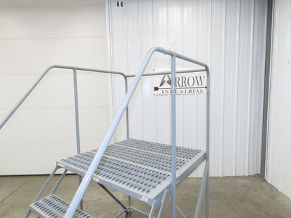 Uline H-1868 Rolling Ladder 4 Step 36" Work Platform 40" Top Step 800lbs Cap